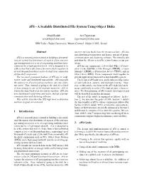 Zfs-Ascalabledistributedfilesystemusingobjectdisks