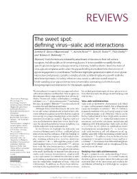Defining Virus–Sialic Acid Interactions