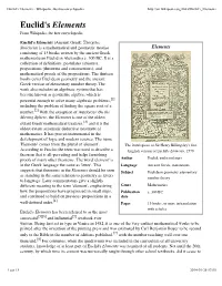 Euclid's Elements - Wikipedia, the Free Encyclopedia