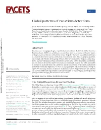 Global Patterns of Ranavirus Detections