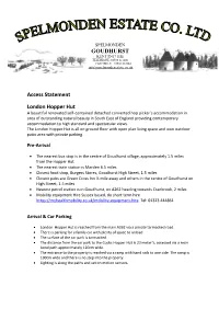 GOUDHURST Access Statement London Hopper
