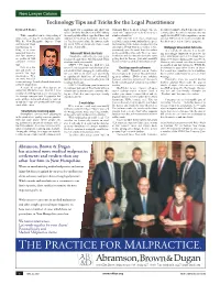 Technology Tips and Tricks for the Legal Practitioner