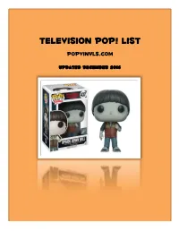 TELEVISION Pop! List Popvinyls.Com