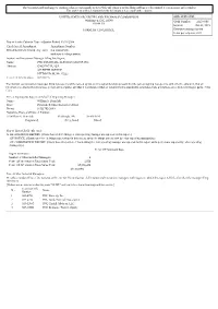 The Securities and Exchange Commission Has Not Necessarily Reviewed the Information in This Filing and Has Not Determined If It Is Accurate and Complete