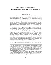 The Utility of Predicting Dangerousness in the War on Terror