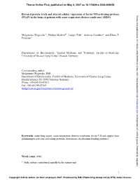 1 Elevated Protein Levels and Altered Cellular Expression of Factor VII