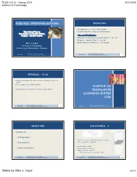 Chapter 19: Translation Lookaside Buffer (Tlb)