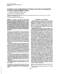 Cosmids: a Type of Plasmid Gene-Cloning Vector That Is Packageable in Vitro in Bacteriophage X Heads