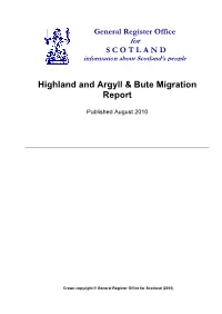 Highland and Argyll & Bute Migration Report