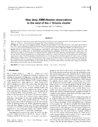 New Deep XMM-Newton Observations to the West of the Sigma Orionis Cluster