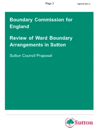 Sutton Council Proposal for Warding Arrangements.Pdf