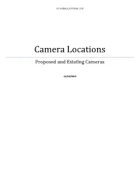 Camera Locations Proposed and Existing Cameras