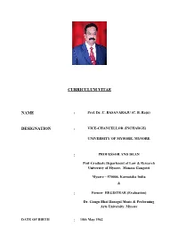 Curriculum Vitae Name : Designation