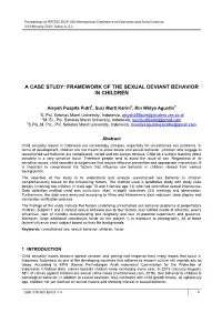 Framework of the Sexual Deviant Behavior in Children
