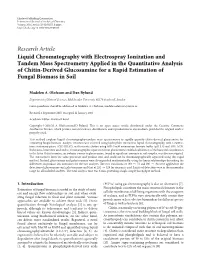 Liquid Chromatography with Electrospray Ionization And