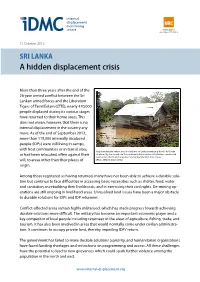 SRI LANKA a Hidden Displacement Crisis