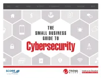 THE SMALL BUSINESS GUIDE to Cybersecurity FILE EDIT VIEW HISTORY BOOKMARKS TOOLS WINDOW HELP