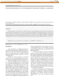 A CASE REPORT Introduction Acute Pancreatitis Is an Inflammato