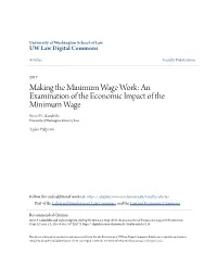 An Examination of the Economic Impact of the Minimum Wage Steve P