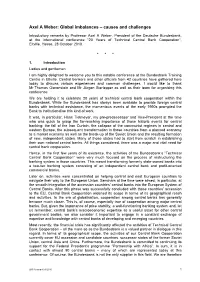 Axel a Weber: Global Imbalances – Causes and Challenges