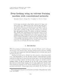 Deep Hashing Using an Extreme Learning Machine with Convolutional Networks
