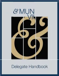 Delegate Handbook &------Table of Contents