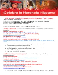 HHM Session 7- Get Them Communicating and Assess Their
