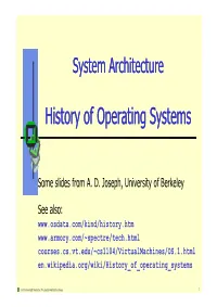 History of Operating Systems