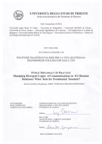 Phd Thesis.Univtrieste GPREDA-2014