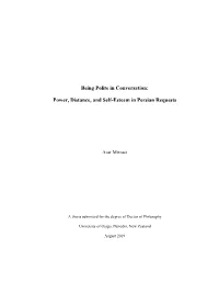Power, Distance, and Self-Esteem in Persian Requests