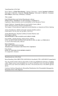 Transformations of the State Series Editors: Achim Hurrelmann