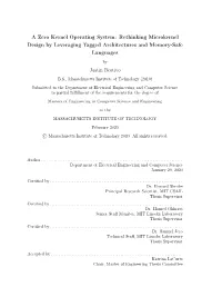 A Zero Kernel Operating System: Rethinking Microkernel Design by Leveraging Tagged Architectures and Memory-Safe Languages