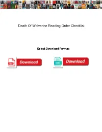 Death of Wolverine Reading Order Checklist
