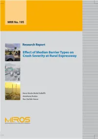 Effect of Median Barrier Types on Crash Severity at Rural Expressway