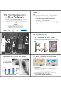Flat-Panel Imaging Arrays for Digital Radiography