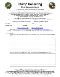 Stamp Collecting Merit Badge Workbook This Workbook Can Help You but You Still Need to Read the Merit Badge Pamphlet