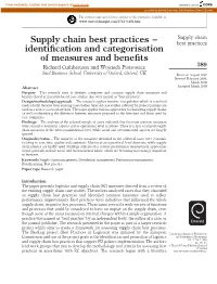 Supply Chain Best Practices