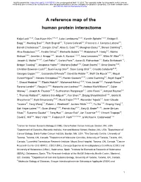 A Reference Map of the Human Protein Interactome