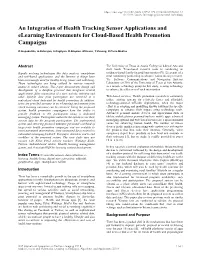 An Integration of Health Tracking Sensor Applications and Elearning Environments for Cloud-Based Health Promotion Campaigns