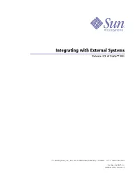 (Forte 4GL) Integrating with External Systems, Version