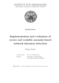 Implementation and Evaluation of Secure and Scalable Anomaly-Based Network Intrusion Detection