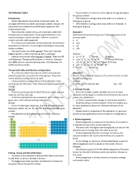 THE PERIODIC TABLE Introduction • Dmitri Mendeleev Is the Father Of