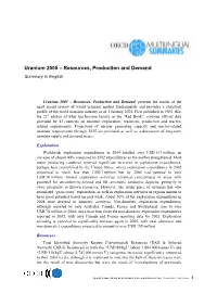 Uranium 2005 – Resources, Production and Demand Summary in English