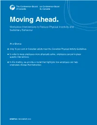 Workplace Interventions to Reduce Physical Inactivity and Sedentary Behaviour