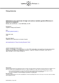 Ambivalence Over Expression of Anger and Sadness Mediates Gender Differences in Depressive Symptoms Kunst, L.E.; De Groot, J.; Van Der Does, A.J.W