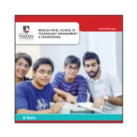 B.Tech. in 2006-07, NMIMS Established, the Mukesh Patel School of Technology Management & Engineering (MPSTME)