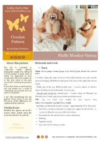 Crochet Pattern Fluffy Monkey Gunya