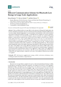 Efficient Communication Scheme for Bluetooth Low Energy in Large