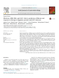 Fibroscan, APRI, FIB4, and GUCI