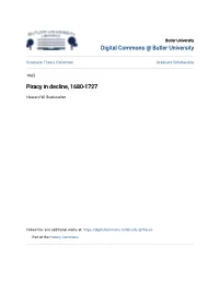Piracy in Decline, 1680-1727